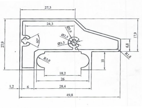 پروفیل آلومینیومی کابین دوش