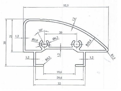 پروفیل آلومینیومی کابین دوش