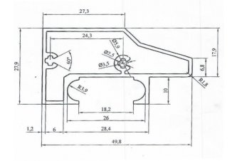 پروفیل آلومینیومی کابین دوش